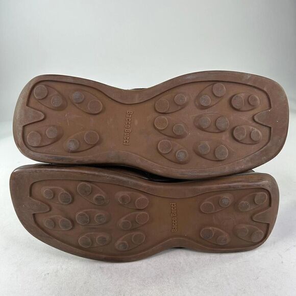 Bacco Bucci Men's Brown Leather Ankle Boots US 10 Side Zip Chunky Designer Boot - Picture 8 of 12